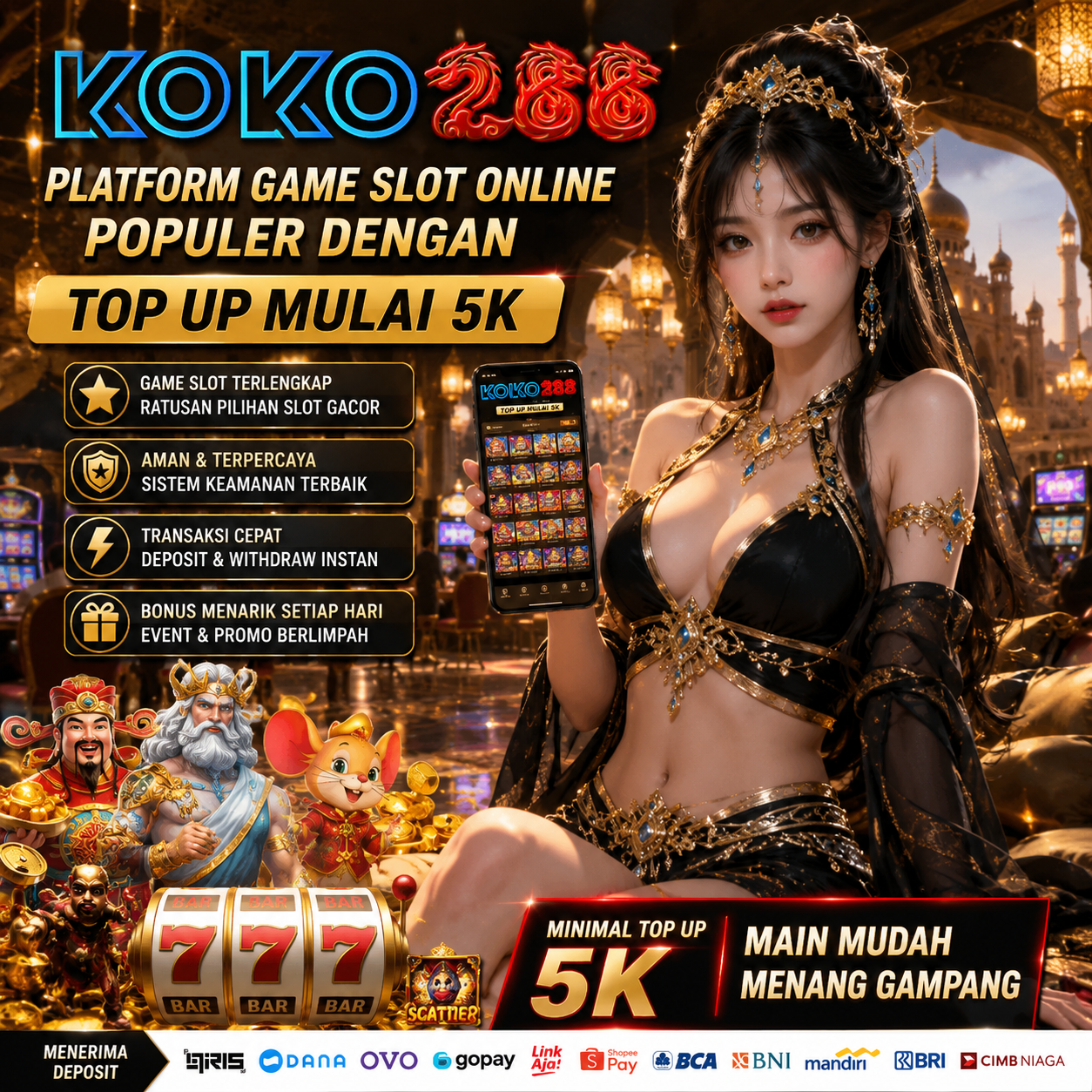 KOKO288 | Platform Game Slot Online Populer dengan Top Up Mulai 5K